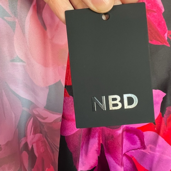 Revolve N.B.D Levigne Mini Dress Dark Floral print size SMALL - Picture 8 of 14